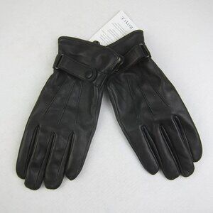 Royce Mens XL Black Lambskin Leather Cashmere Lined Touchscreen Gloves NEW